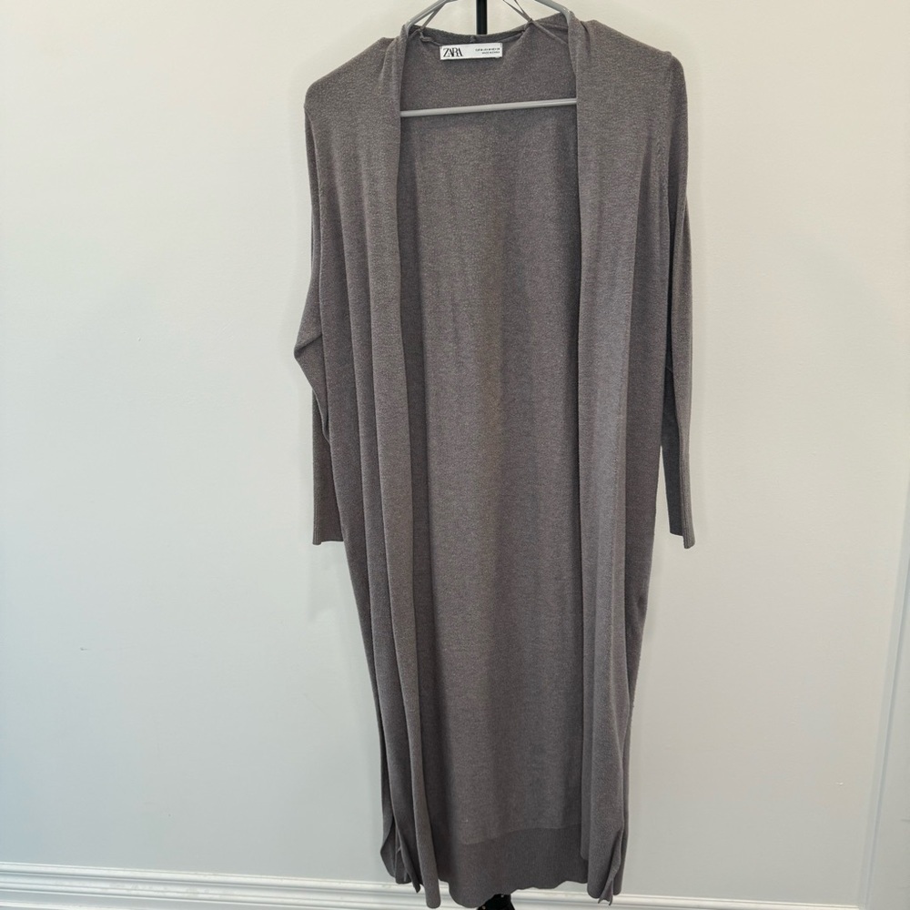 Zara | Long Knit Cardigan | Gray | Size M​